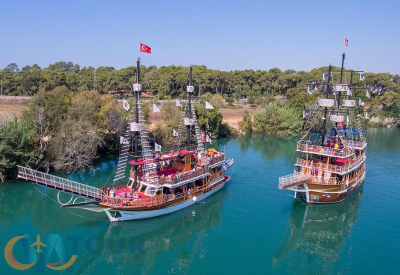 Manavgat Bazaar and Manavgat Waterfall and yacht tour on the river